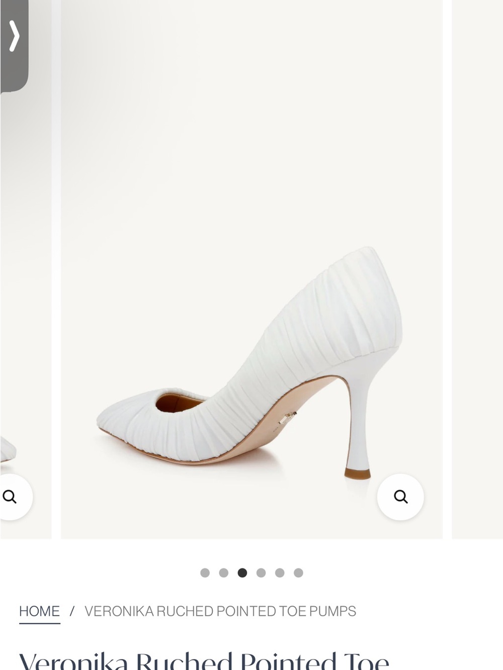 Badgley Mischka Veronika Ruched Pointed Toe Pumps - White - Picture 2 of 7